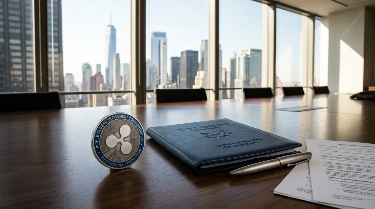 Одобрение банка Ripple траст OCC: официальные финансовые документы и символика Ripple на рабочем столе